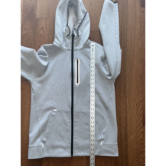 Old Navy Men's Gray Full Ziplong Sleeve Light Jacket Cotton Fleece Size Medium - Picture 7 of 10